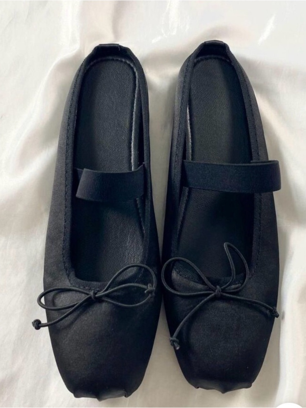 NEW Black backless Ballet Flats with Elastic Strap